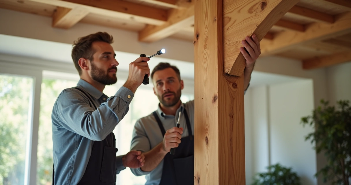 Vistoria em madeira para sinais de cupins 