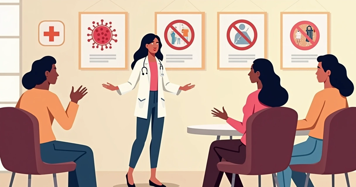 Cartaz ilustrativo de prevenção à reinfecção por hepatite C em ambiente comunitário 