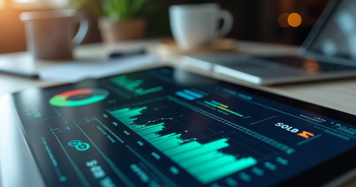 Dashboard financeiro com previsões de IA