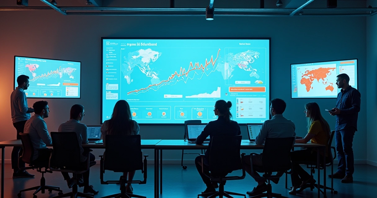 Equipe de varejo analisando previsão de demanda 