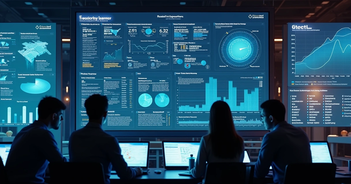 Dashboard de monitoramento industrial com previsões e alertas preditivos