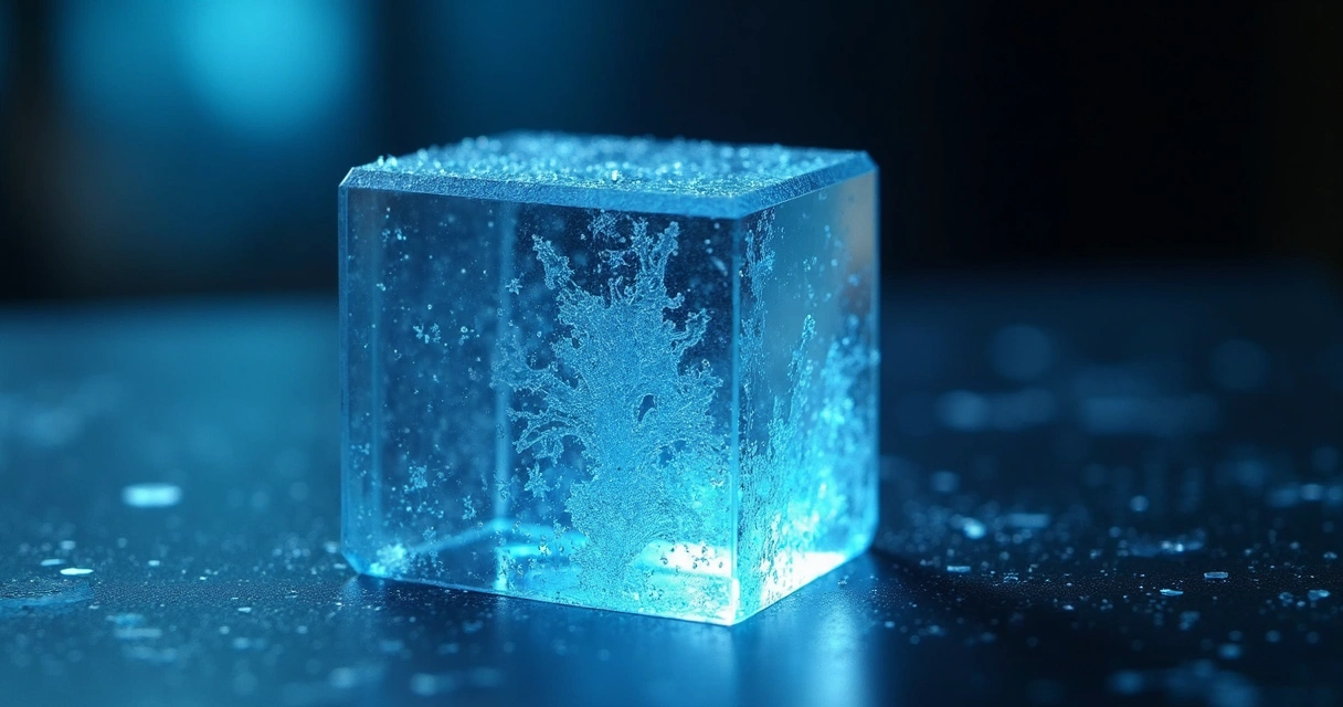 Profissional observa holograma em forma de cristal exibindo previsões de vendas 