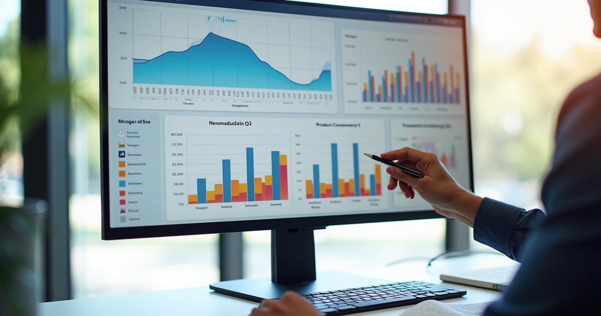 Dashboard de previsão de vendas com gráficos. 