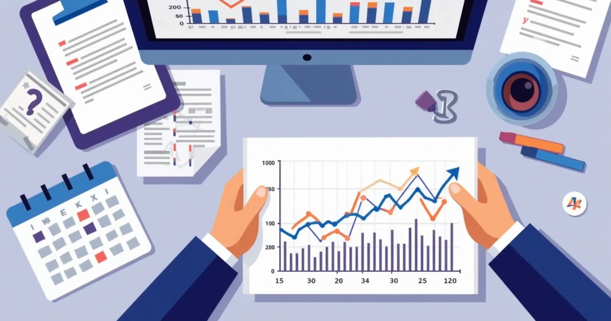 Pessoa analisando projeções de vendas com pipeline incerto na tela 