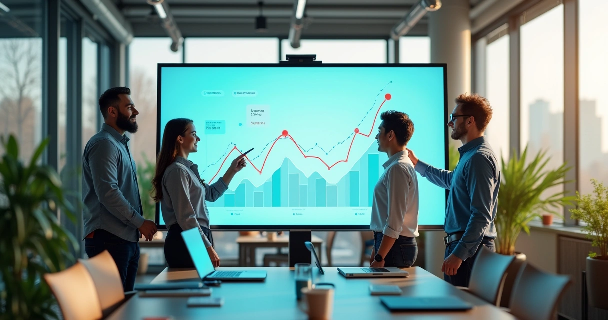 Representação visual da previsibilidade das vendas B2B.