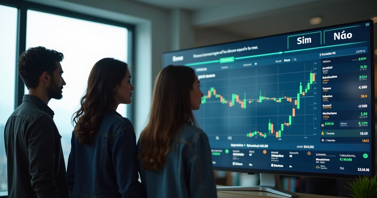 Jovens analisando apostas em tela de computador 