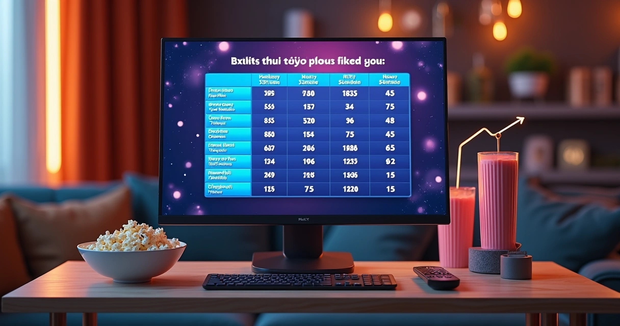 Tabela de previsões de mercado para participantes de reality show com gráfico crescente na tela 