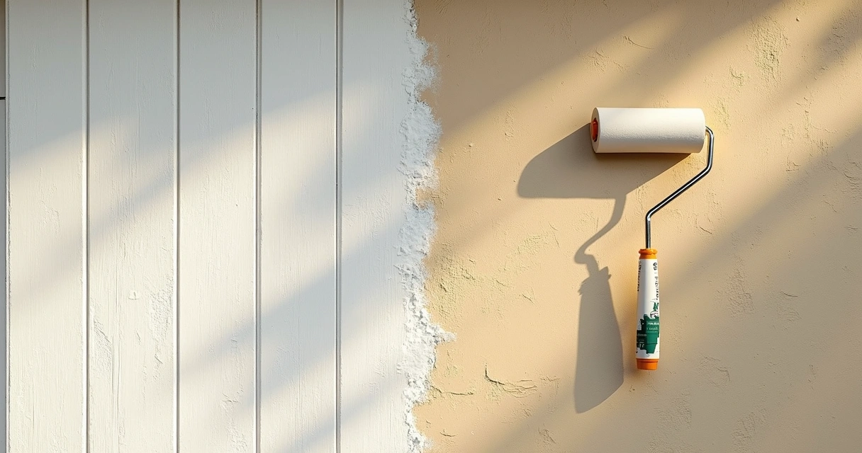 Freshly primed exterior wall surface in Orlando