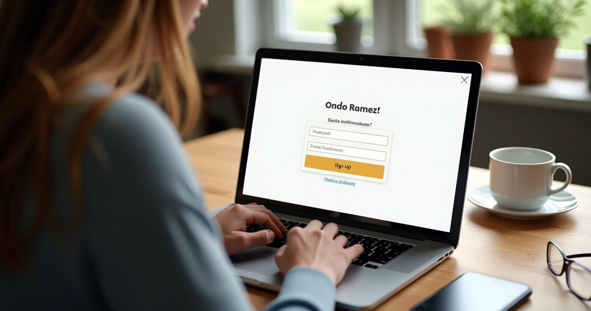 Visitante preenche formulário no site para obter desconto 