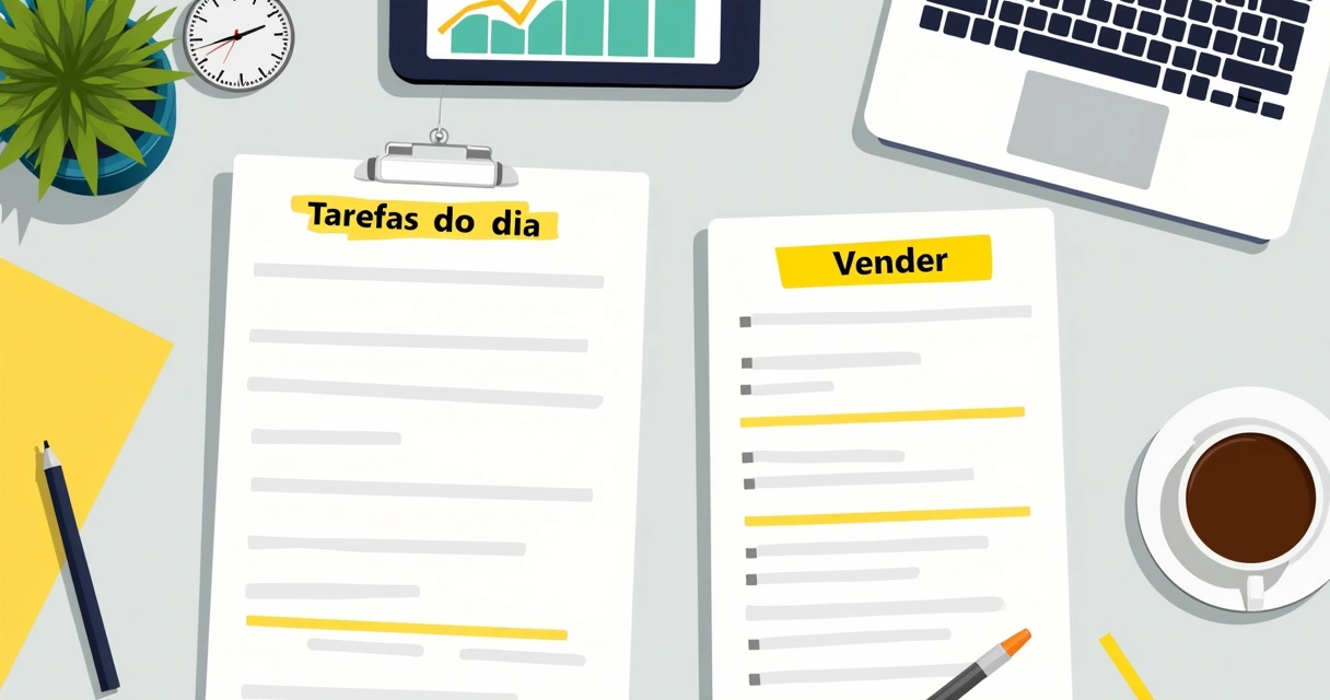 Lista de tarefas destacando foco em vendas diretas 