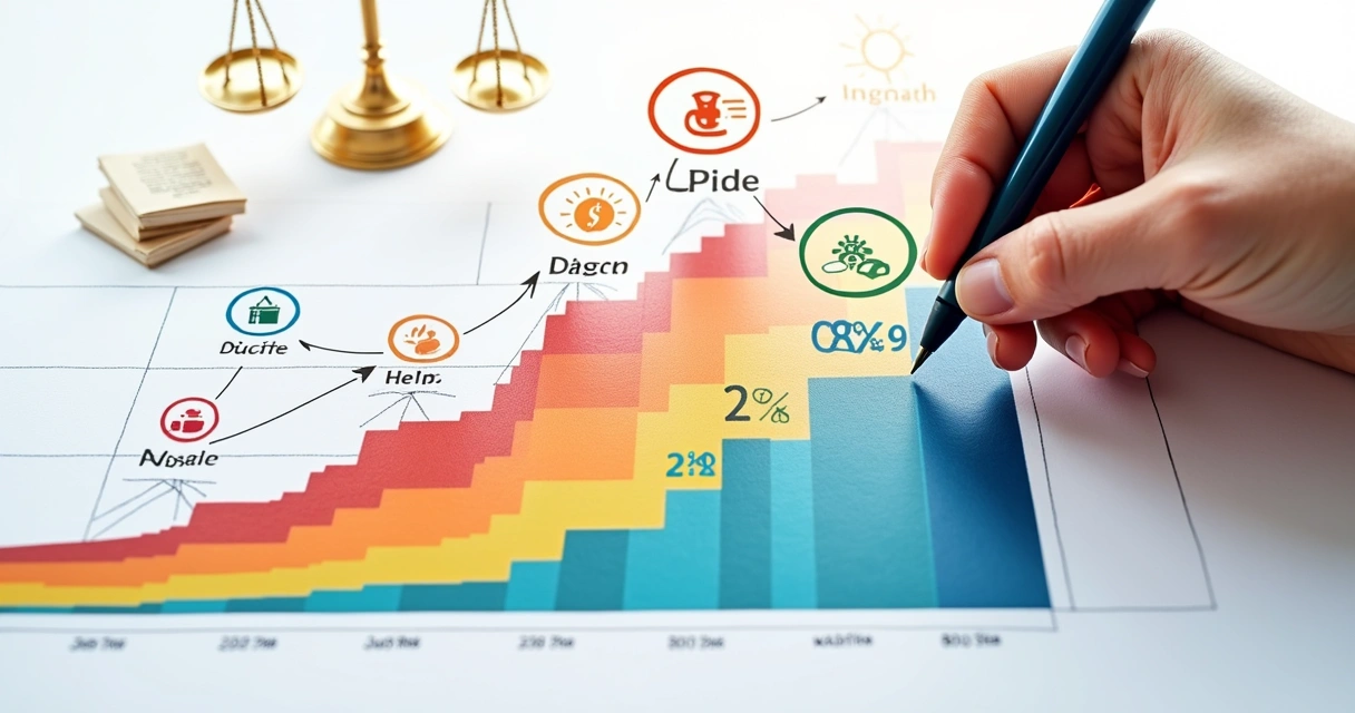 Gráfico colorido com categorias de leads jurídicos 
