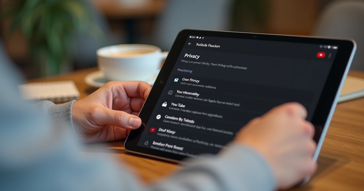 Configuração de privacidade sendo ajustada no YouTube por usuário 