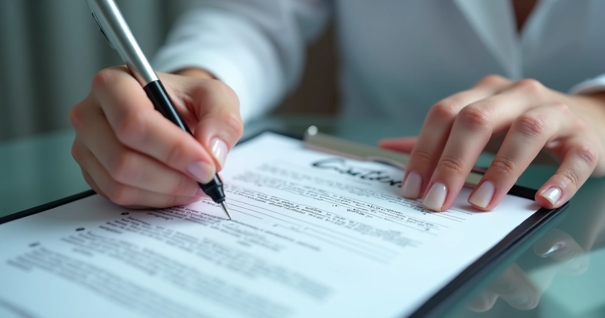 Tela mostrando formulário de consentimento de paciente