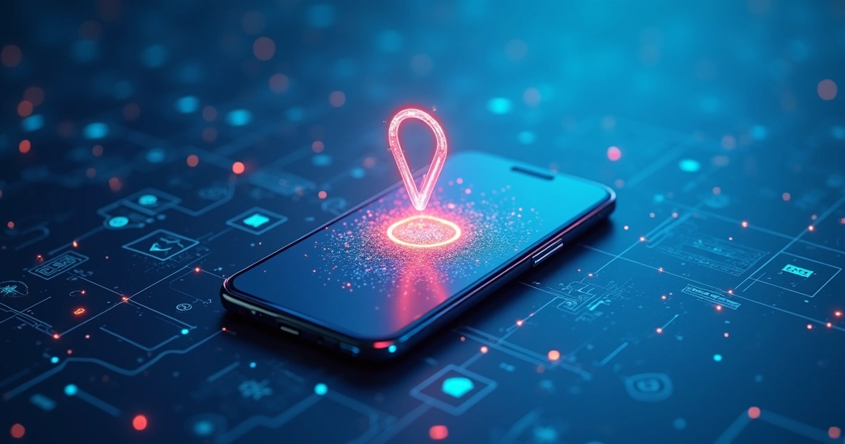 Símbolos digitais de privacidade e cadeados sobre tela de celular 