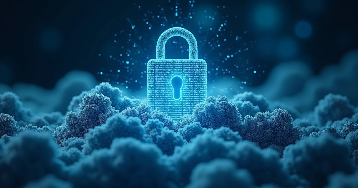 Representação conceito de privacidade digital com inteligência artificial 