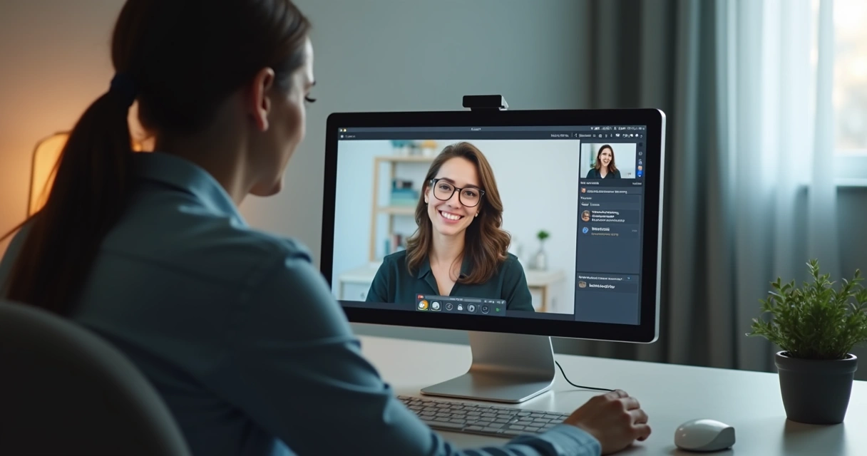 Reunião online com terapeuta e cliente em ambiente seguro 