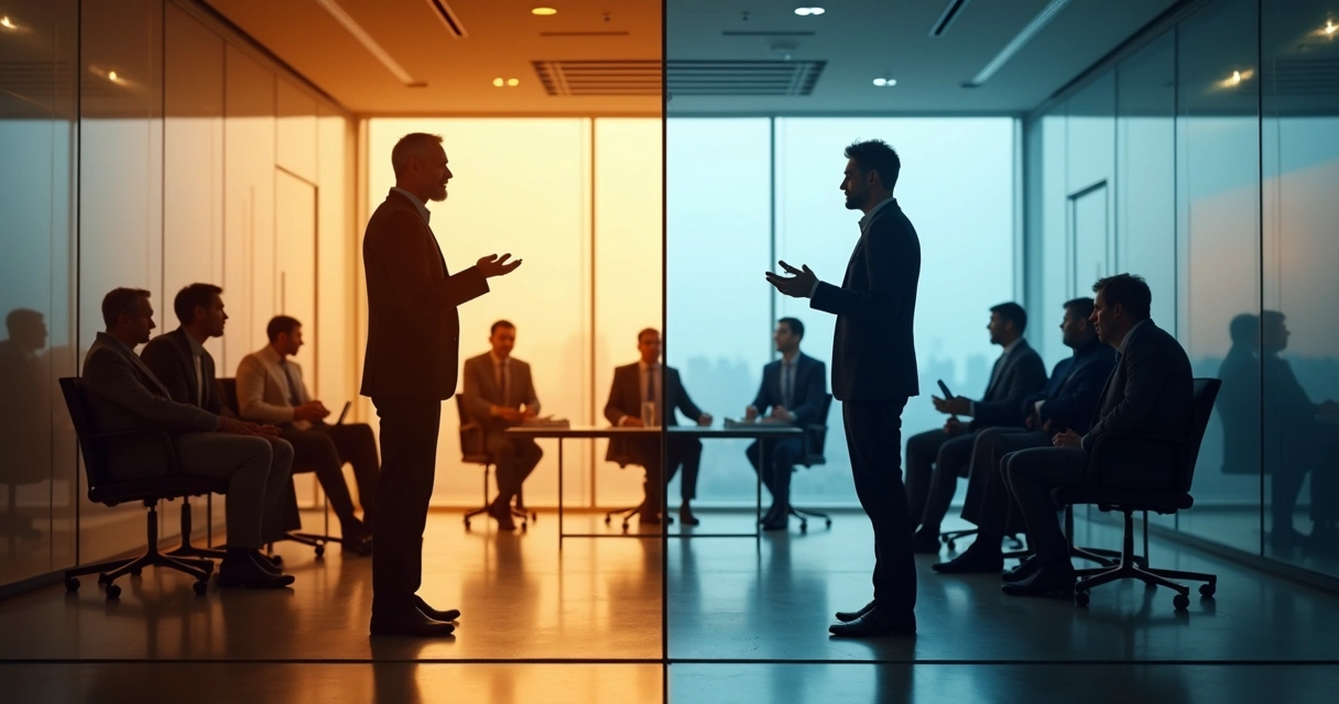 Leader behaving differently in public and private with staff
