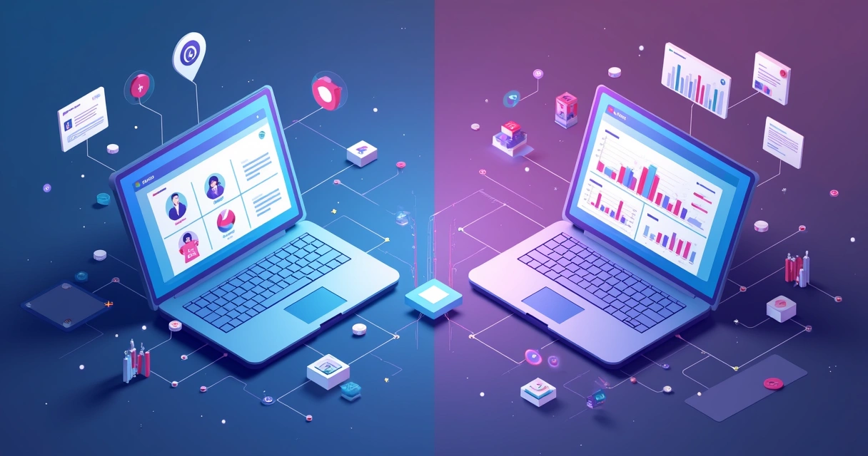 PRM and analytics systems connected with data flows 