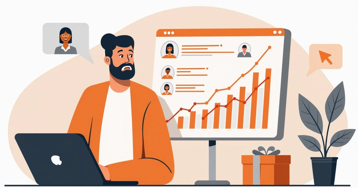 Vendedor frustrado na Shopee analisando avaliações negativas 