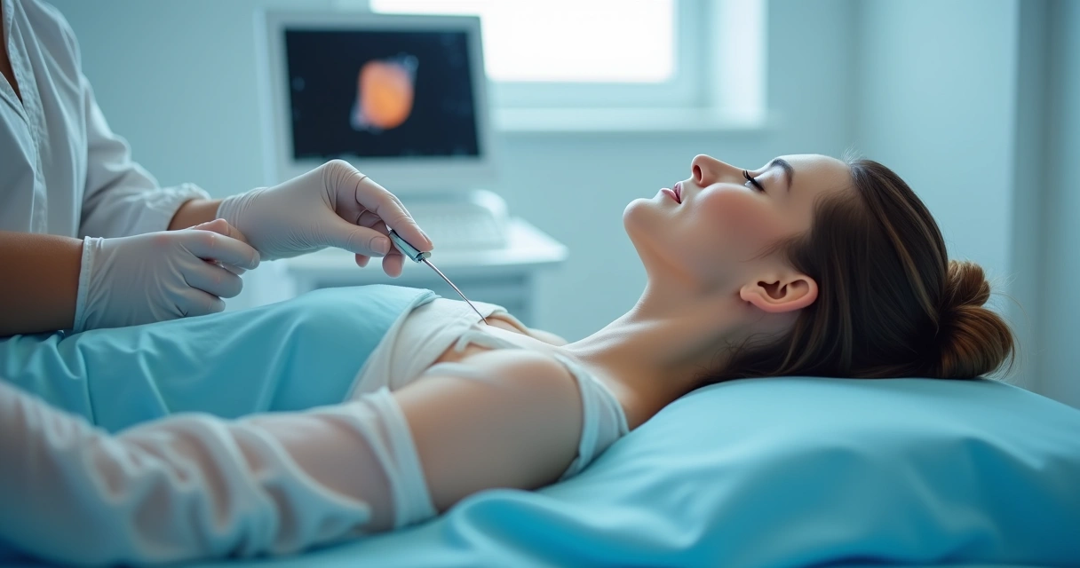 Aplicação de laser em tratamento vascular guiado por ultrassom 