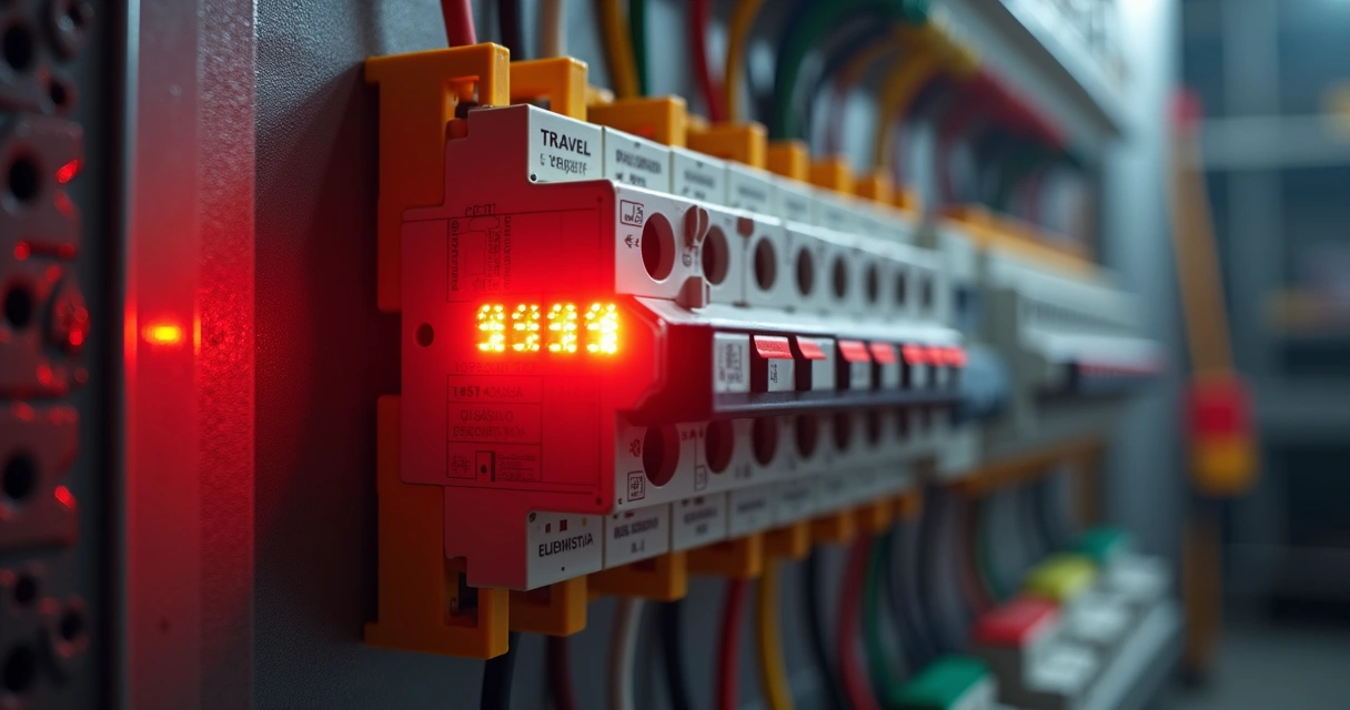 Trava LOTO instalada em disjuntor identificado 