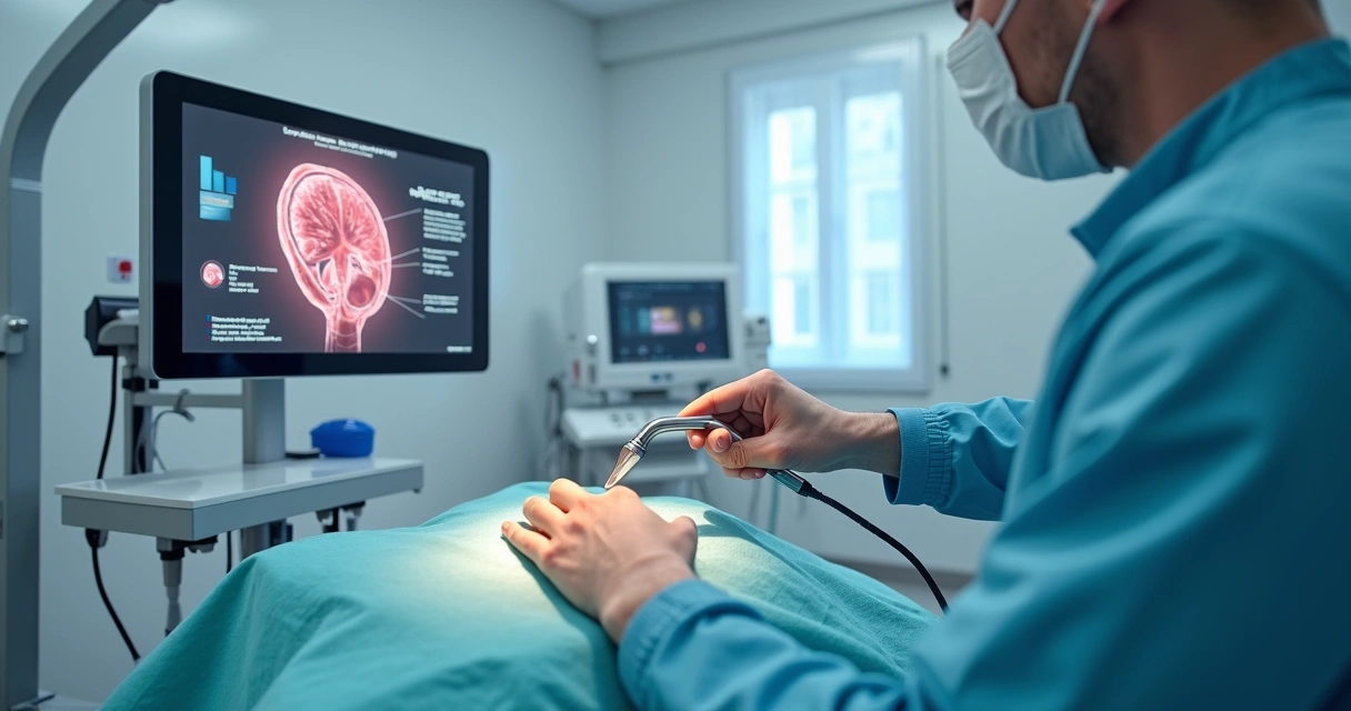 Aplicação médica do Rezum na próstata 