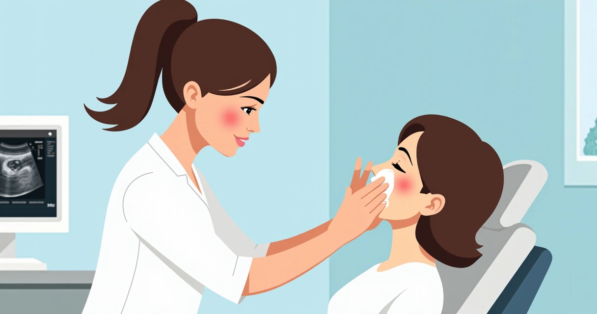 Profissional aplicando gel condutor em paciente para sessão de ultrassom microfocado.