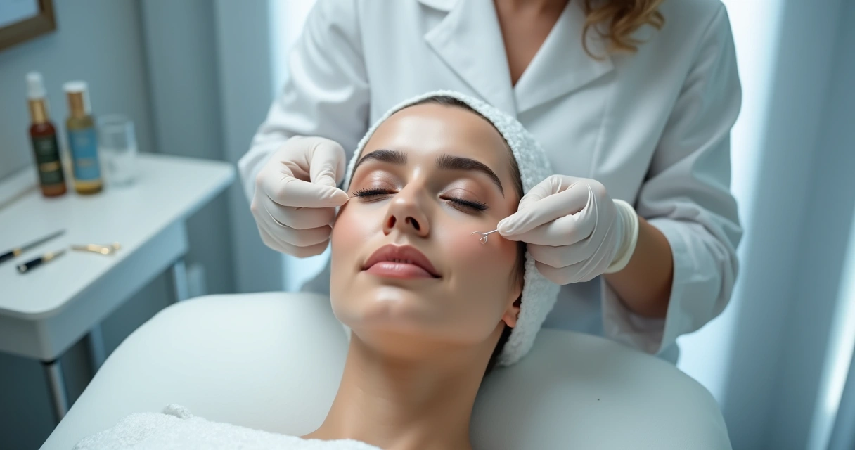 Aplicação de técnica facial moderna em ambiente clínico 