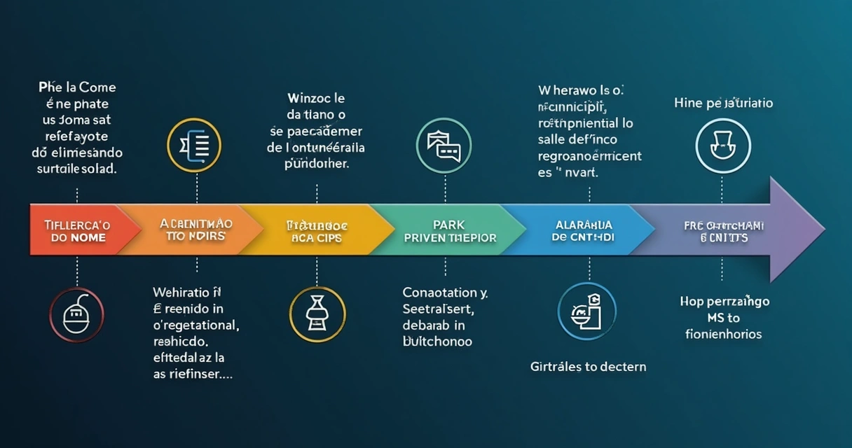 Linha do tempo com etapas visuais do processo de abertura de microempresa 