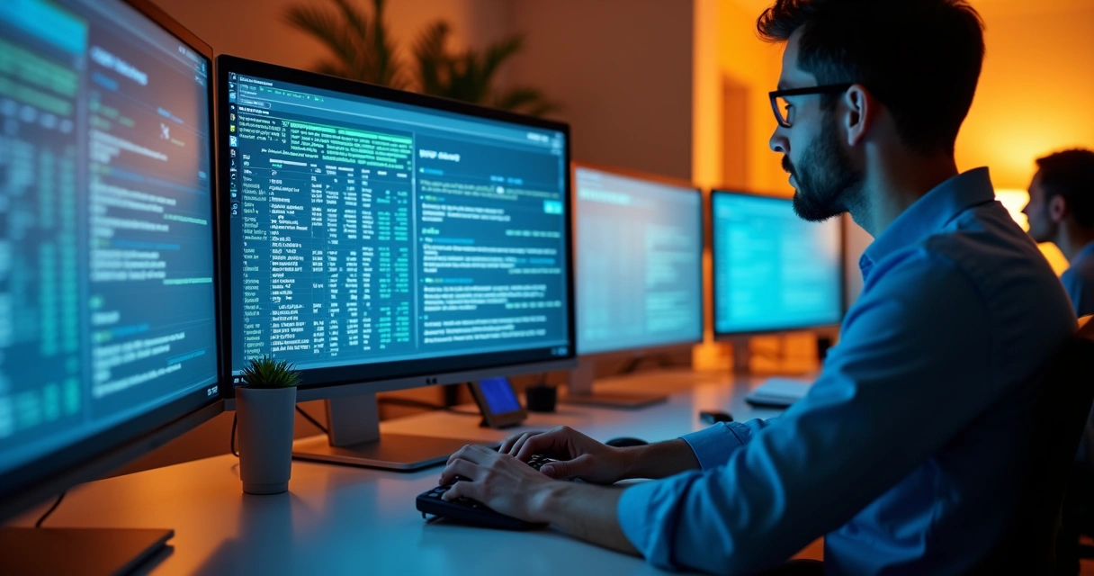 Equipes trabalhando com automação de notas fiscais em sistema digital 