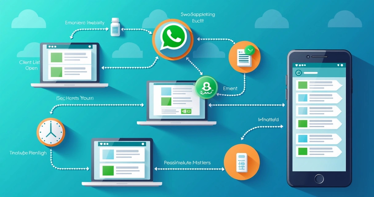 Fluxograma com etapas de automação de cobrança no WhatsApp 