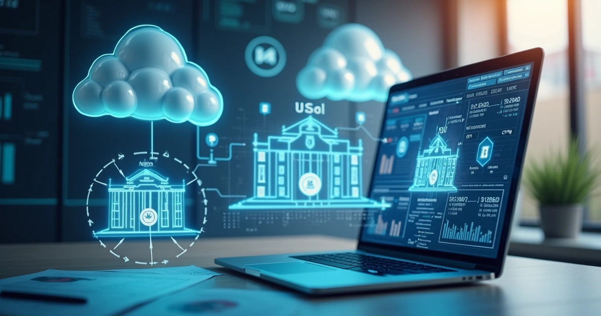 Representação gráfica de documentos fiscais sendo capturados automaticamente por um computador 