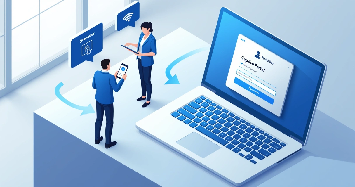 Tela ilustrativa de fluxo do módulo sponsor no HotspotNOW 