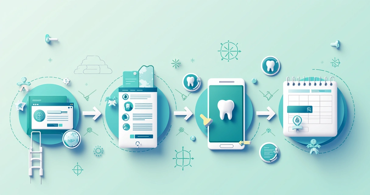 Fluxo integrado de captação e agendamento de pacientes para clínicas odontológicas