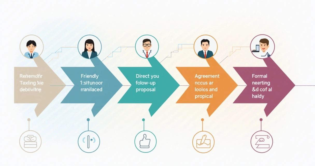Ilustração explica etapas do processo de cobrança em gráfico visual