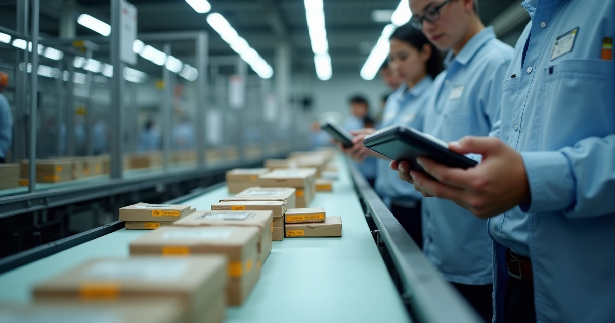 Verificação de qualidade em linha de produção 
