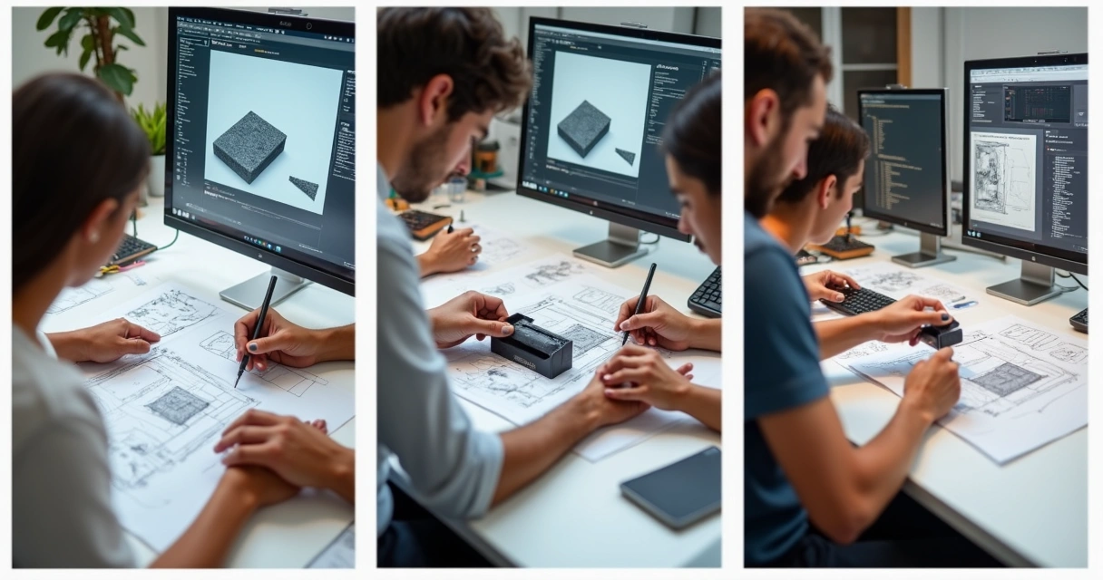 Etapas criativas do desenvolvimento de display em 3D
