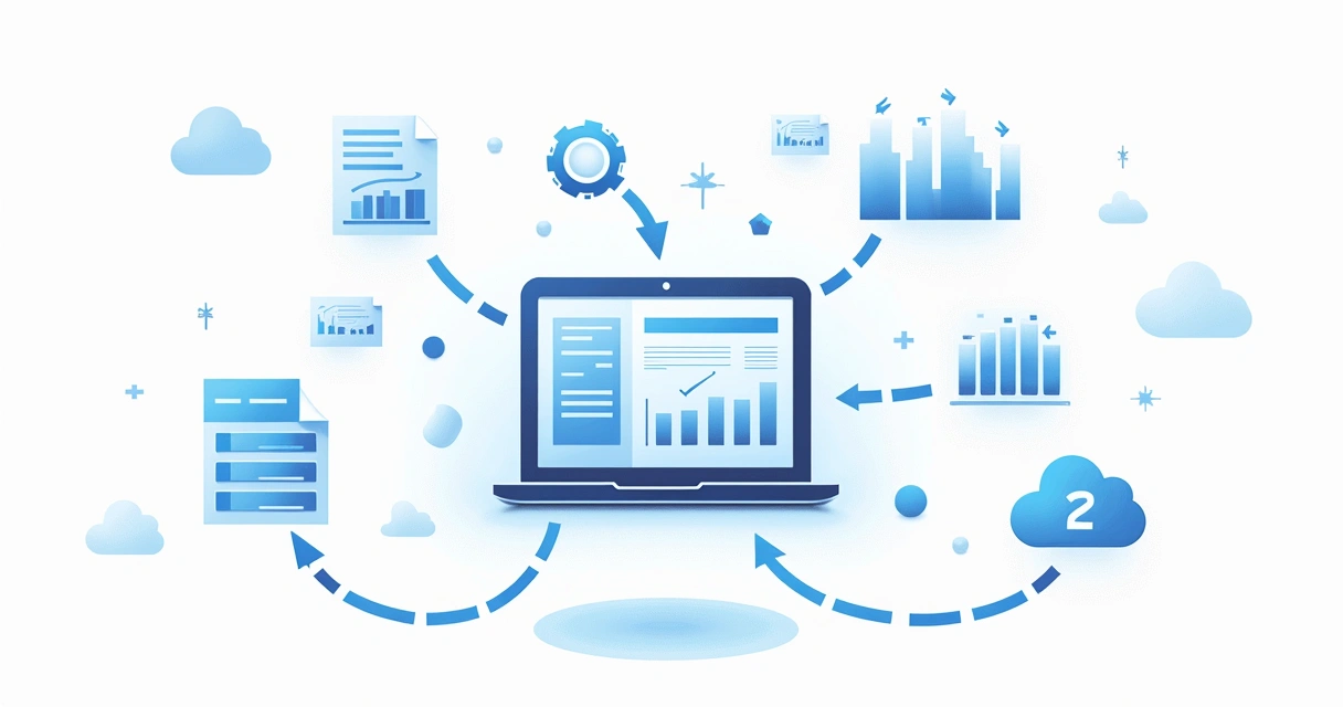 Fluxo ilustrativo de dados entre planilhas, gráficos e API 