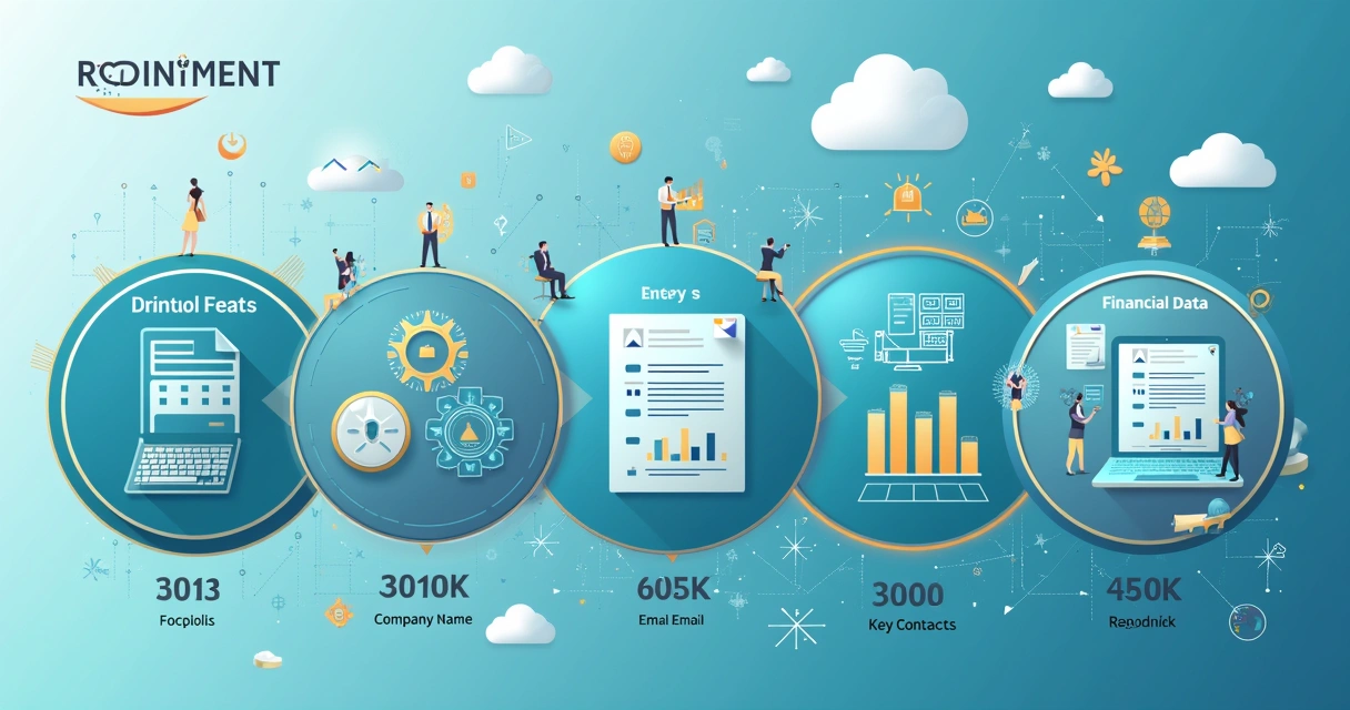 Fluxo visual de enriquecimento de dados em etapas 