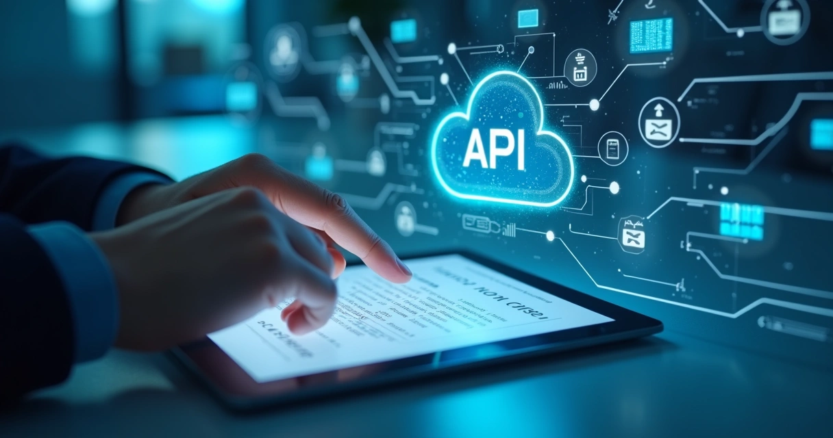 Fluxo digital com usuário inserindo dados e API devolvendo informações instantâneas 