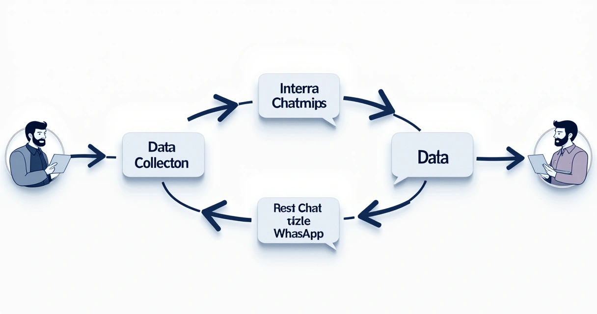 Exemplo de processo conversacional escalável com chatbot 