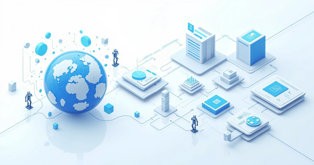 Fluxo ilustrado de processo automatizado de extração de dados e conversão em planilha.