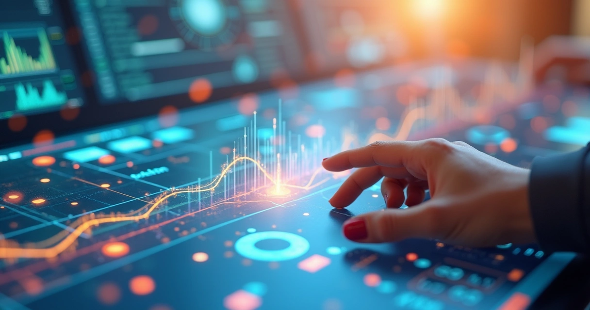 Representação visual detalhada do funil de vendas em agência digital com etapas coloridas e ícones de clientes e gráficos de crescimento 