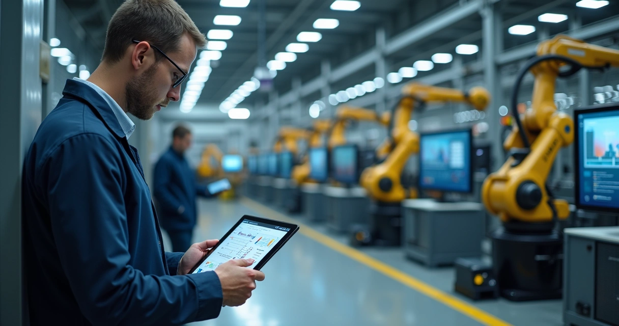 Chão de fábrica sendo monitorado por IA 