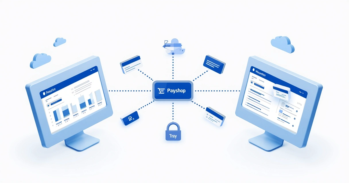 Fluxo de integração entre plataformas de e-commerce e soluções de pagamento 