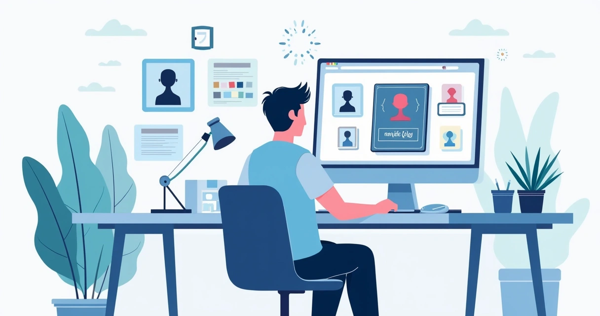 Designer trabalhando em computador personalizando layout de placa 
