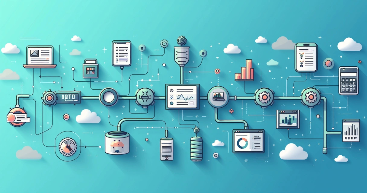 Fluxo de um pipeline de dados com diferentes etapas, incluindo fontes, processamento, armazenamento e visualização 