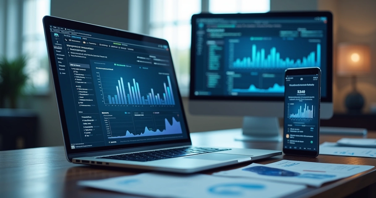 Tela de computador exibindo plataforma digital para pregão eletrônico com interface moderna e fiscalizando propostas de licitação 