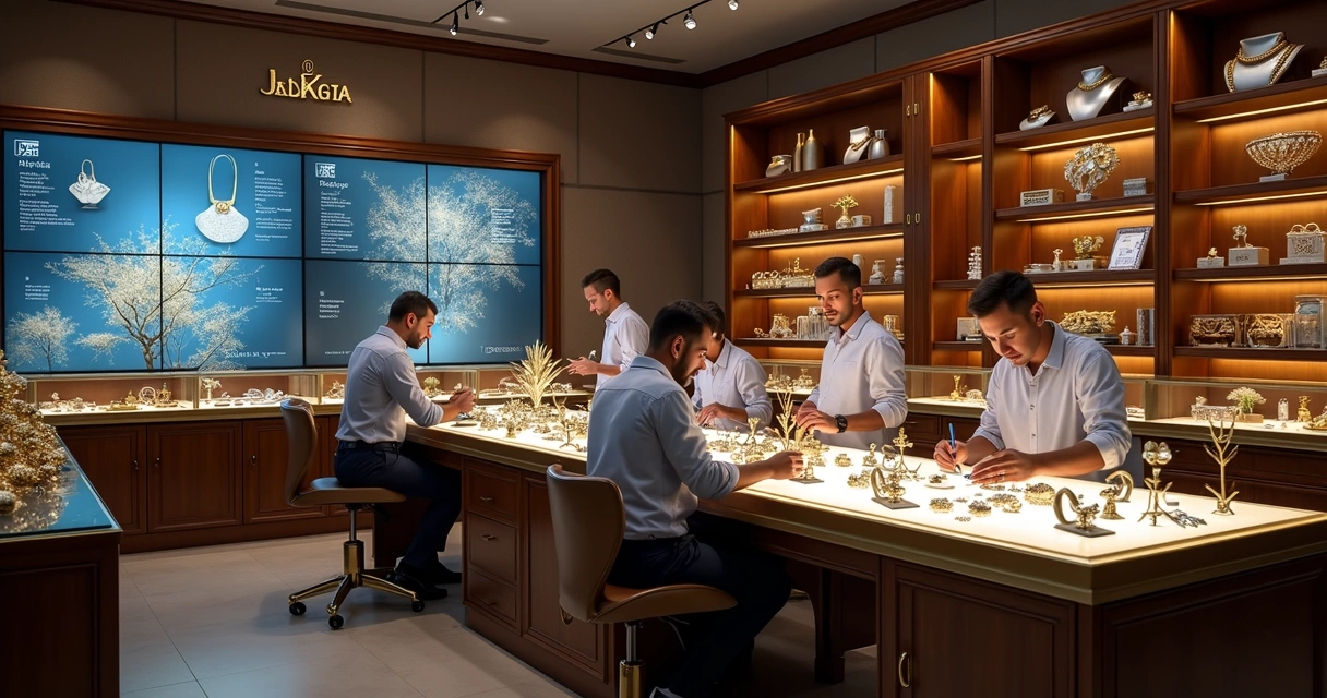 Linha de produção de joias com controle digital 