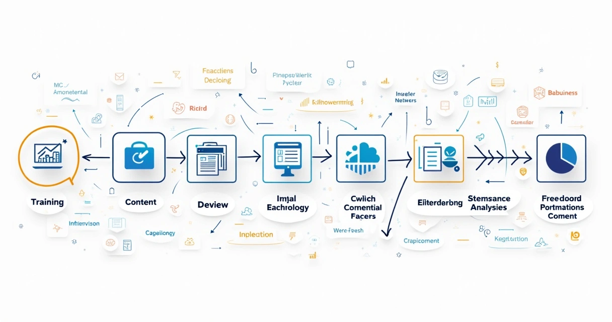 Diagrama ilustrando o processo sales enablement digital 